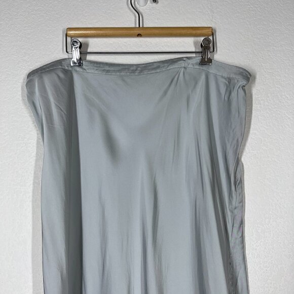 Good American Satin Slip Maxi Skirt Silver Gray Holiday 2X - Picture 4 of 7